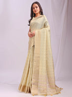 Shree Shyam Fashion Organza Gold Saree - Distacart