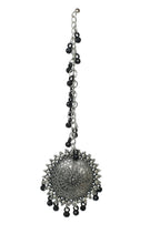 Mominos Fashion Johar Kamal Bahubali Black Beads Earrings With Tikka - Distacart
