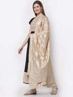 Myshka Black Color Rayon Embroidered Anarkali Kurta With Dupatta