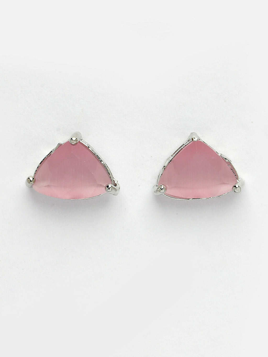 NVR Women's Pink Artificial Stones Studded Handcrafted Jewellery Set