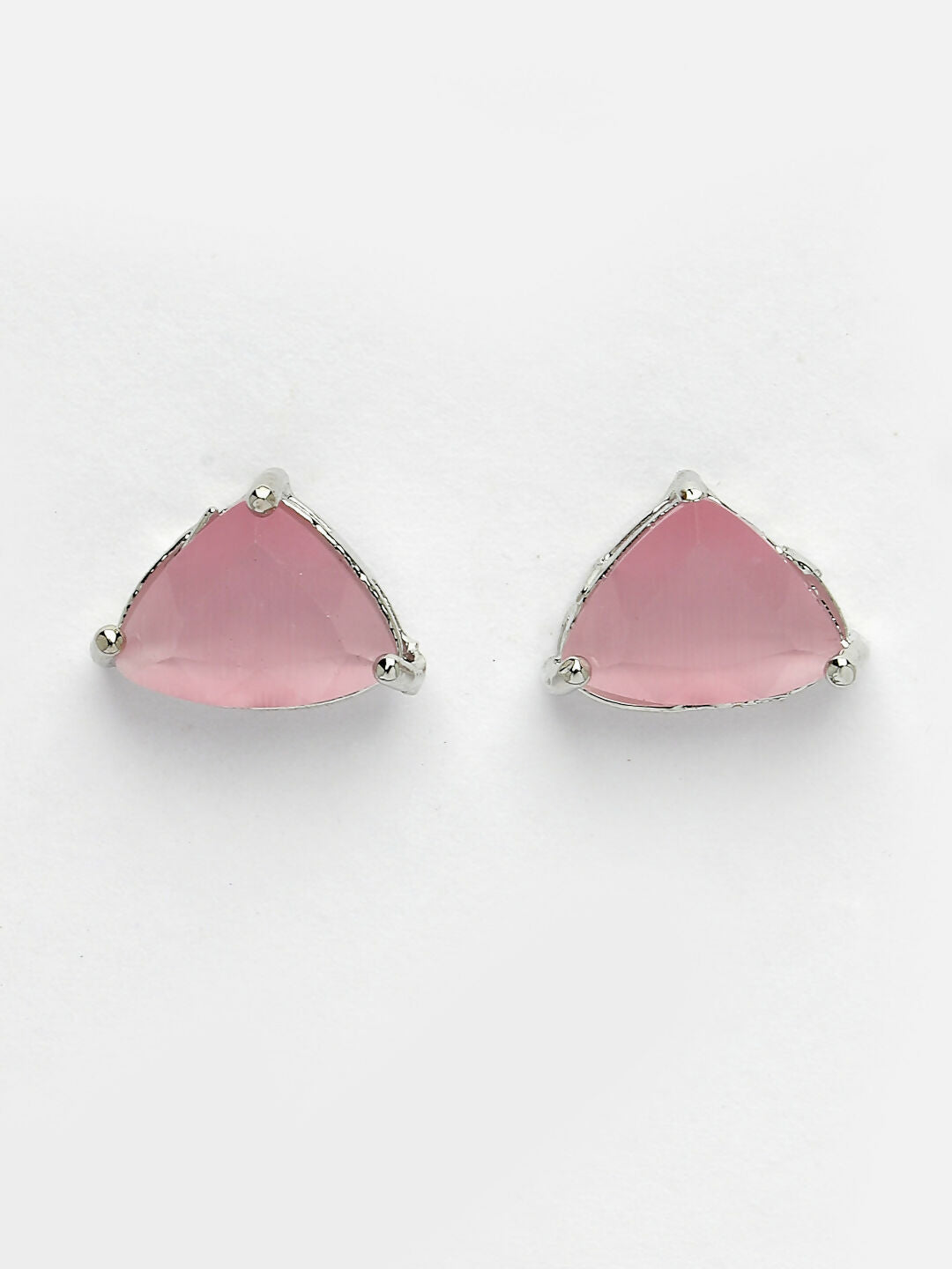 NVR Women's Pink Artificial Stones Studded Handcrafted Jewellery Set