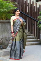 Beatitude Grey Tissue Silk Saree