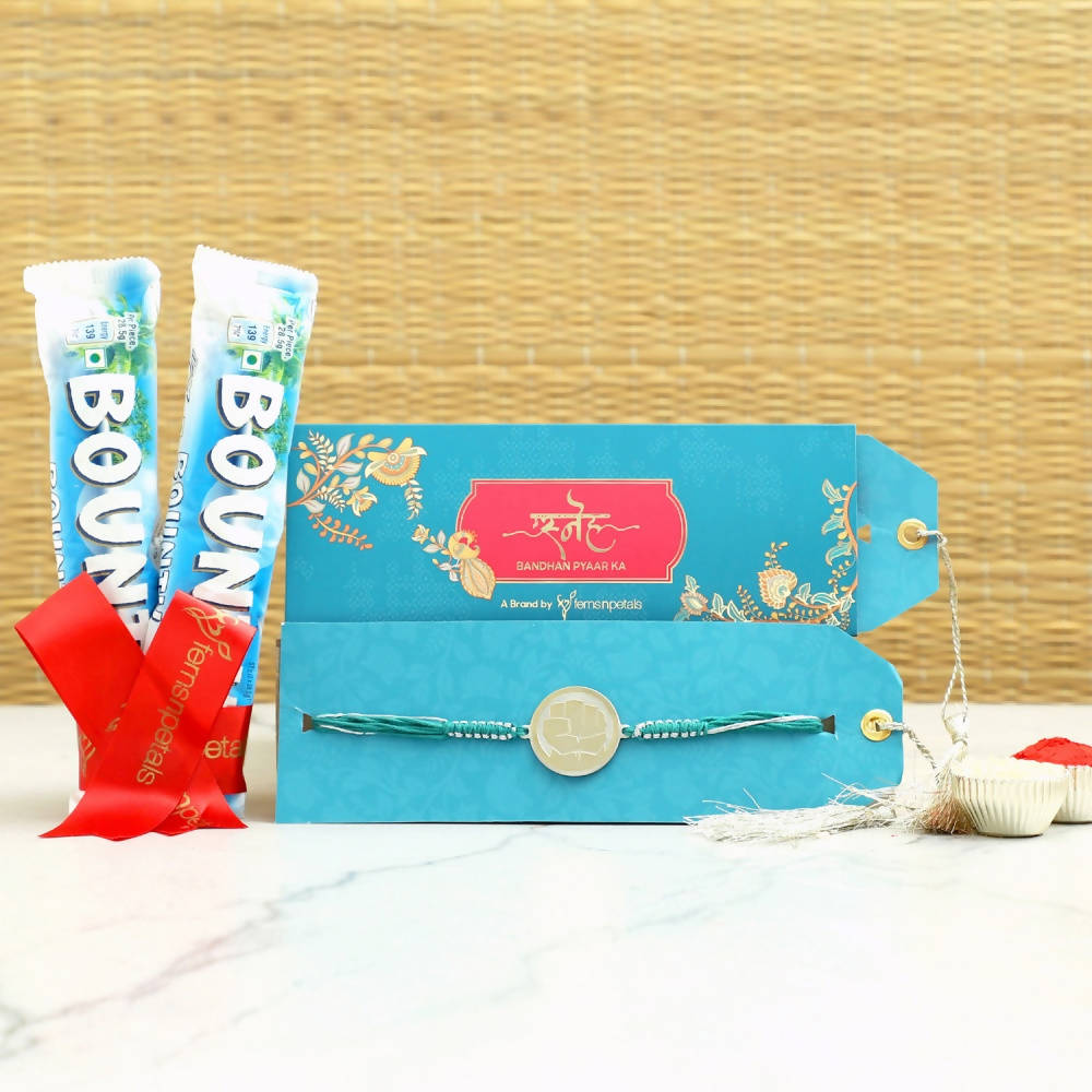 Hulk Metal Rakhi & Bounty Chocolates