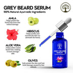 Ivory Natural Greys Beard Serum Restore Natural Black Color Of Grey White Beard - Distacart