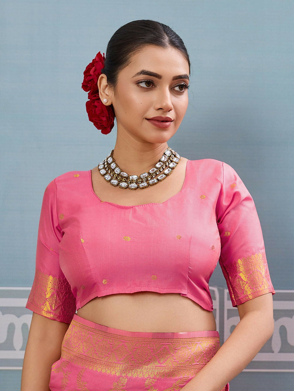 Shree Shyam Fashion Gajari Silk Saree - Distacart