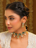 Ruby Raang Antique Kundan Stone Work Jewellery Set