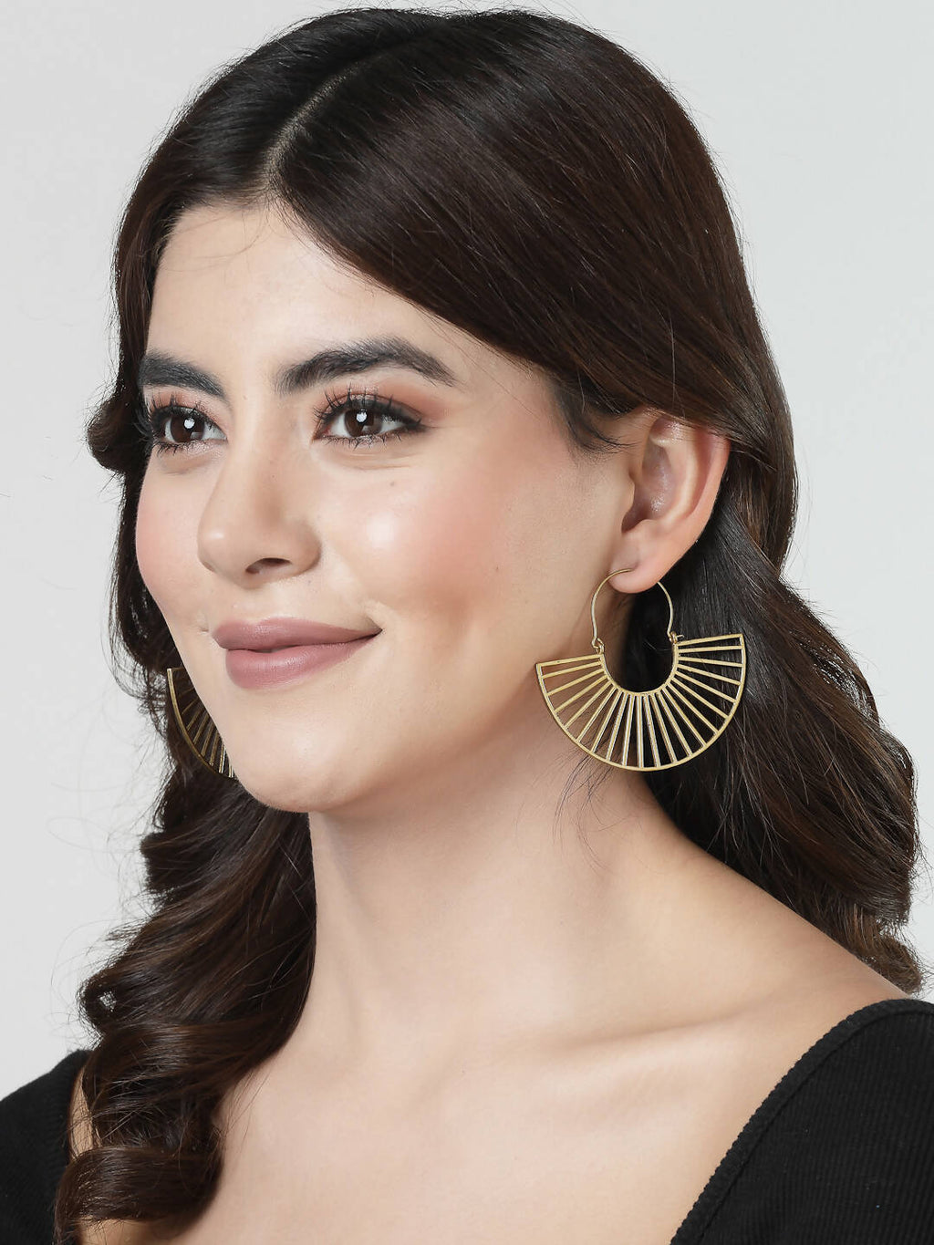 NVR Women Golden Hoop Earrings - Distacart