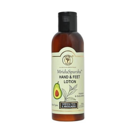 Tatvik Ayurveda Mridusparsha Hand & Feet Lotion (Green Tea & Avocado)