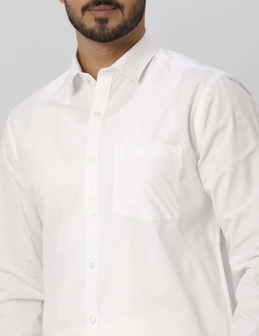 Ramraj Cotton Mens Fullsleeve White Shirt Pus Size
