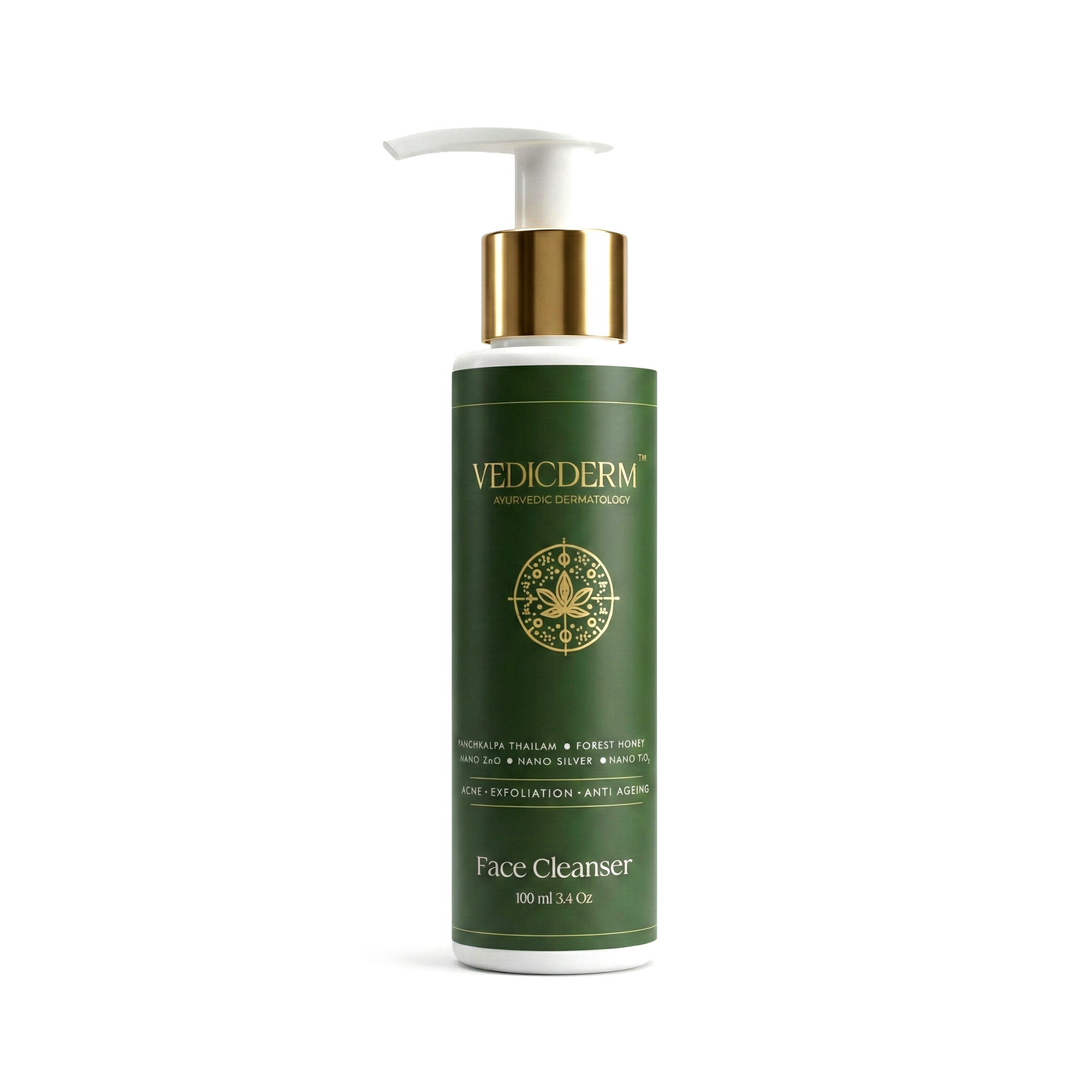 VedicDerm Red Vine Deep Facial Cleanser with Witch Hazel Extract