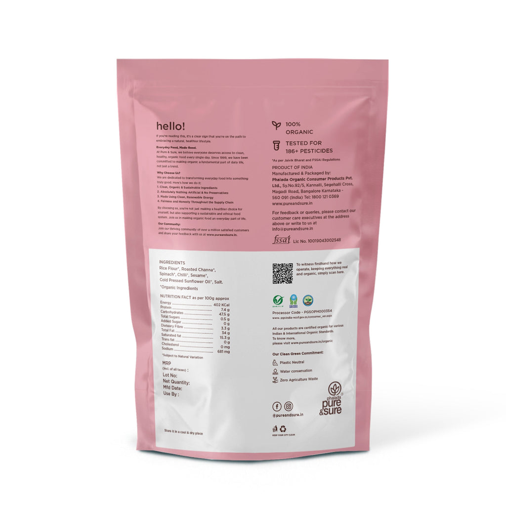 Pure & Sure Organic Palak Chakli - Distacart