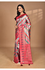 Morchari Ethnic Motifs Silk Blend Dharmavaram Saree-Pink