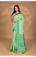 Morchari Women Desgin Kashmiri Silk Linen Saree-Green