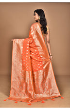 Morchari Heavy Kolhapuri Stone Work Saree-Peach