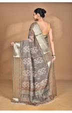 Morchari Chanderi Digital Print Saree-Multi