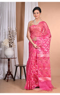 Morchari Heavy Jamdani Silk Orzanga Saree-Rani