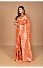 Morchari Heavy Kolhapuri Stone Work Saree-Peach