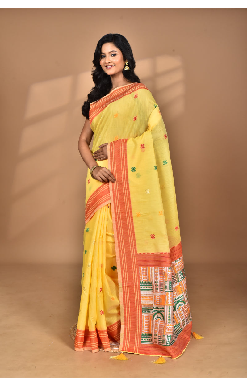 Morchari Women Desgin Chanderi Silk Saree-Yellow