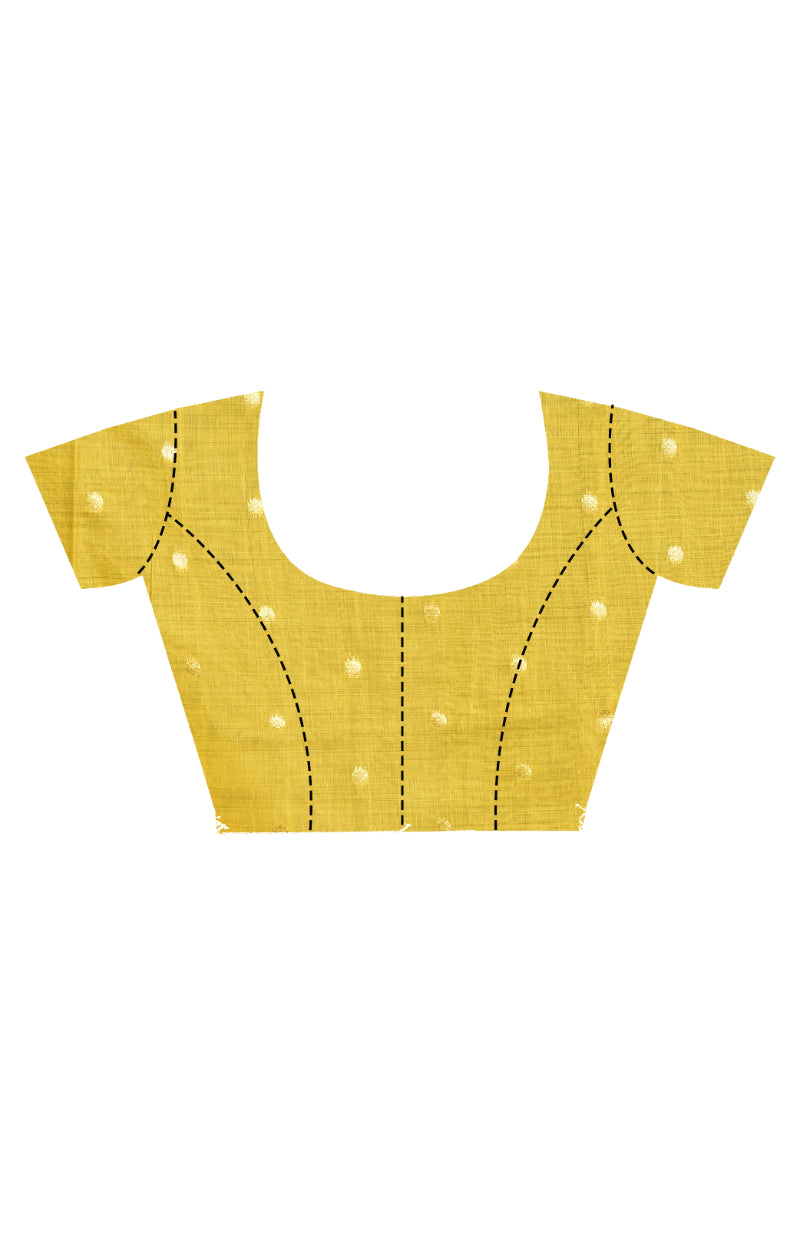 Morchari Banarasi Silk Chanderi Saree-Yellow