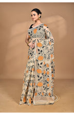 Morchari Pure Cotton Dhakai Jamdani Handloom Saree-Multi