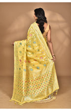 Morchari Women Desgin Chanderi Silk Saree-Yellow