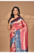 Morchari Women Desgin Two Dai Silk Saree-Pink