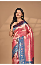 Morchari Women Desgin Two Dai Silk Saree-Pink
