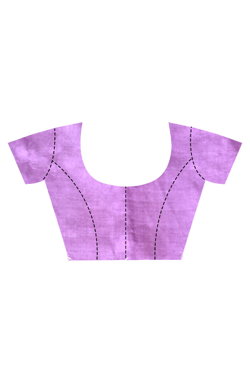 Morchari Pure Tussar Silk Handloom Saree-Purple