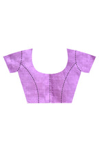 Morchari Pure Tussar Silk Handloom Saree-Purple