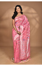 Morchari Women Desgin Chanderi Silk Saree-Pink