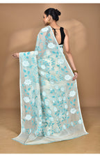 Morchari Pure Cotton Dhakai Jamdani Handloom Saree-Beige