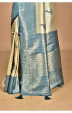 Morchari Women Desgin Banarasi Silk Saree-Beige