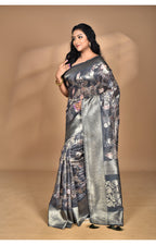 Morchari Women Desgin Linen Silk Saree-Multi