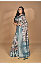 Morchari Women Desgin Linen Silk Saree-Multi