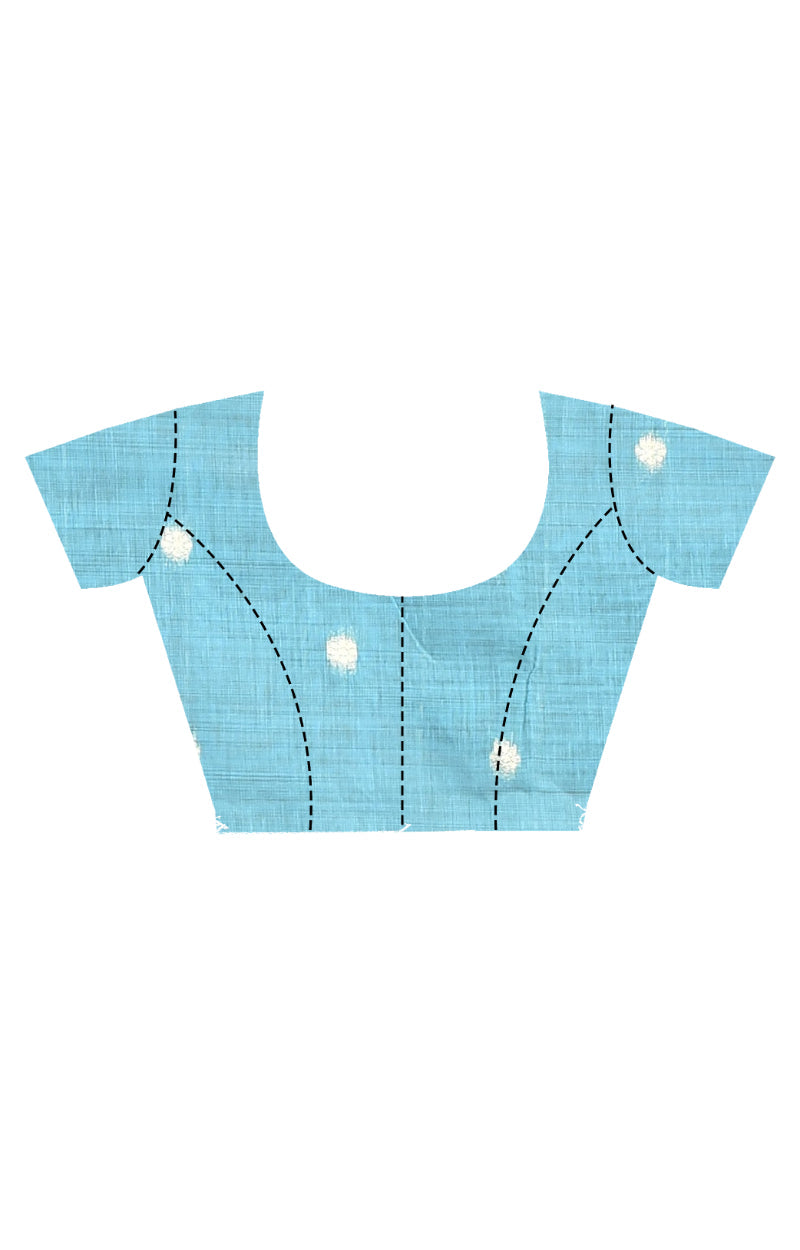 Morchari Banarasi Silk Chanderi Saree-Blue