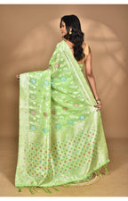 Morchari Women Desgin Chanderi Silk Saree-Green