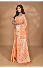 Morchari Women Desgin Chanderi Silk Saree-Peach