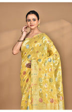 Morchari Women Desgin Chanderi Silk Saree-Yellow