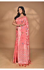 Morchari Women Desgin Chanderi Silk Saree-Peach