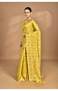 Morchari Banarasi Silk Chanderi Saree-Yellow