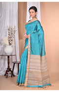 Morchari Pure Cotton Dhakai Jamdani Handloom Saree-Green