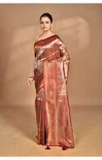Morchari Rajputana Kanjiviram Silk Saree-Maroon