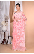 Morchari Heavy Jamdani Saree-Peach