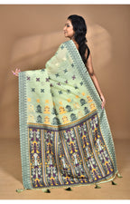 Morchari Women Desgin Chanderi Silk Saree-Green