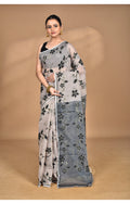 Morchari Pure Cotton Dhakai Jamdani Handloom Saree-Beige