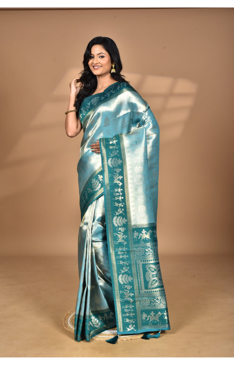 Morchari Women Desgin Two Dai Silk Saree-Multi