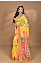 Morchari Women Desgin Chanderi Silk Saree-Yellow