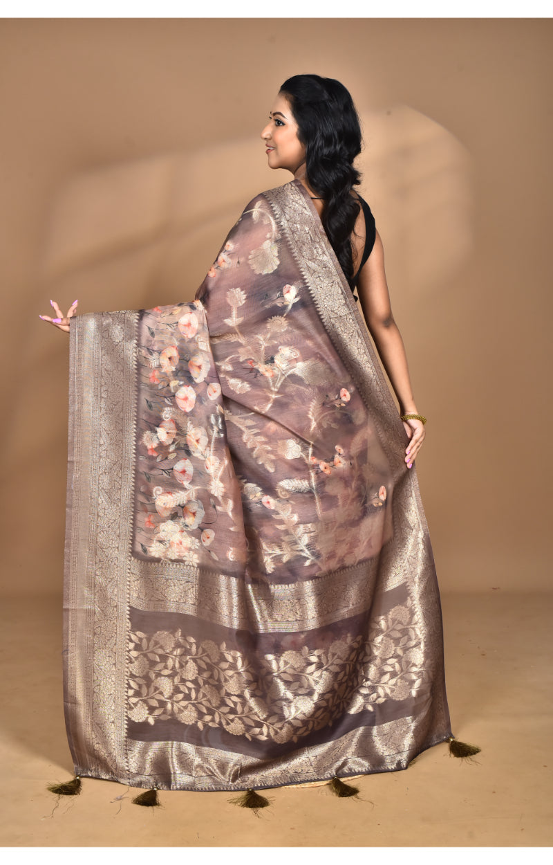 Morchari Women Desgin Linen Silk Saree-Multi
