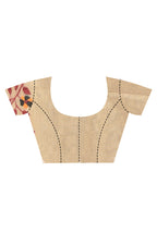 Morchari Pure Cotton Dhakai Jamdani Handloom Saree-Beige