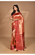 Morchari Women Desgin Two Dai Silk Saree-Peach